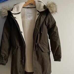 Olive green parka – Community by Aritzia